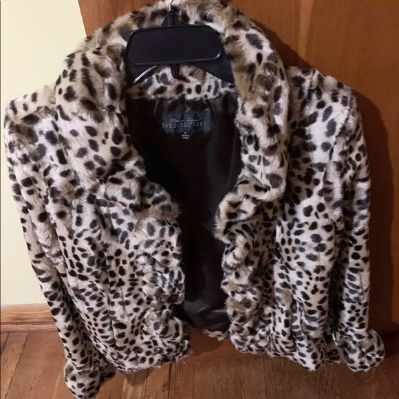🚨SOLD! 🚨LEOPARD FAUX FUR MAVEN MOTO JACKET - Picture 1 of 3